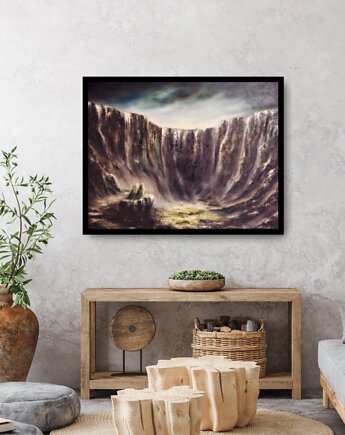 Obraz "Na krawędzi" 80x60 cm olej na płótnie, Betańska Studio