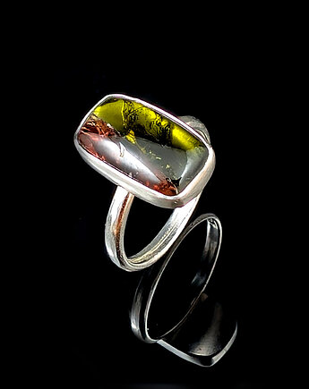 Pierścionek niezwykły arbuzowy turmalin, Pracownia Neores