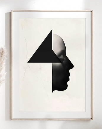 Nowoczesny plakat pt. Abstrakcyjny profil II, Manon