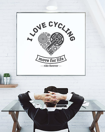 Plakat. I love cycling, studioixi