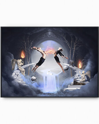 Surrealistyczny Plakat "The Law of Attraction" Kolaż, Olśnienia