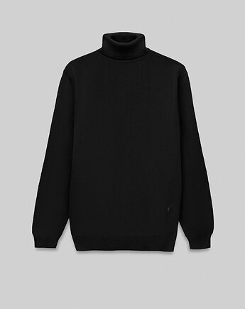 Sweter męski goriano golf czarny, BORGIO