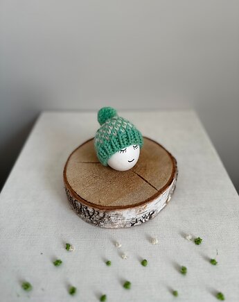 Czapeczka z pomponem  na jajka wielkanocne  - 1 szt., Kocie Motki