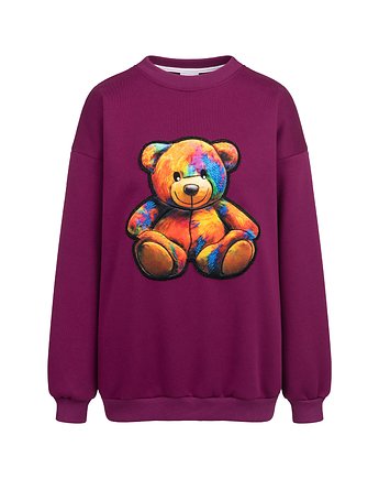 Bluza oversize Rainbow Teddy dla mamy i taty, BejbiStory