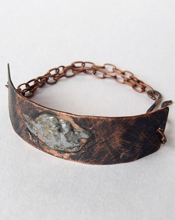 Bransoletka z kutej, oksydowanej miedzi /36/ biżuteria handmade, rękodzieło, Galeriai