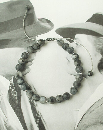 Szare kamienie Bransoletka z regulacją, galeria nuit