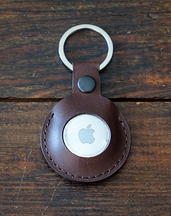 Skórzany brelok na klucze  do Apple AirTag uniseks Buttero ciemny brąz, Wildleather