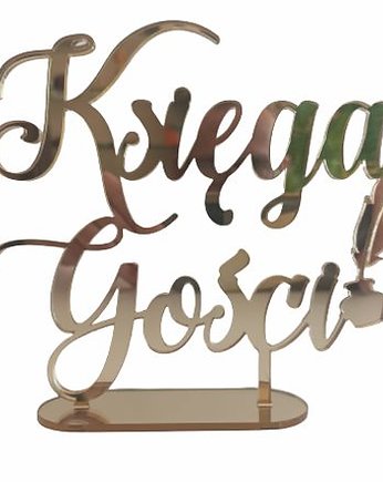 Napis na podstawce Księga Gości ślub wesele, AtonLaser