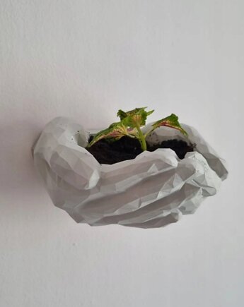 Doniczka osłonka wisząca ozdobna dłonie, 3D Art House
