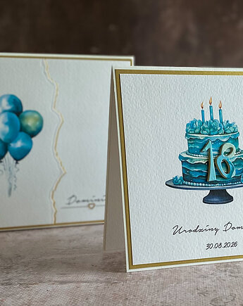 Kartka na 18 urodziny z pudełkiem i kopertą, BH 31, Anna Art and Crafts