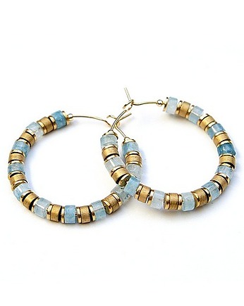 Kolczyki Alloys Collection Wianki (akwamaryn) vol. 3, KiKa pracownia