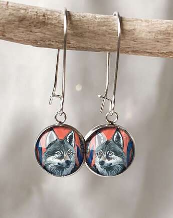 Autumn Wolf  kolczyki długie na urodziny, muamua design
