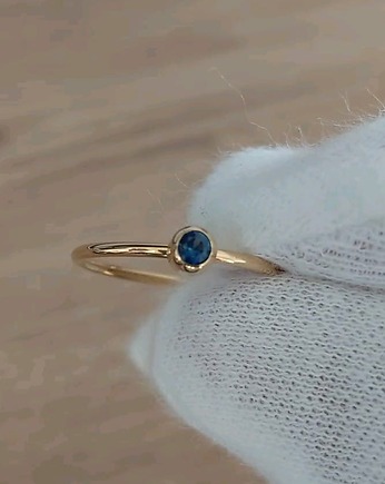 Pierścionek Złoty pieścionek z szafirem, Tomasz Markowski Biżuteria