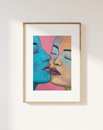 "Czuła miłość"  FINE ART print reprodukcja obrazu, JustynaSzewczykart