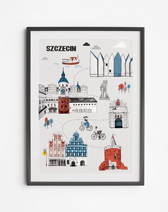 Plakat Szczecin Trasa Spacerowa, LOVE POLAND DESIGN
