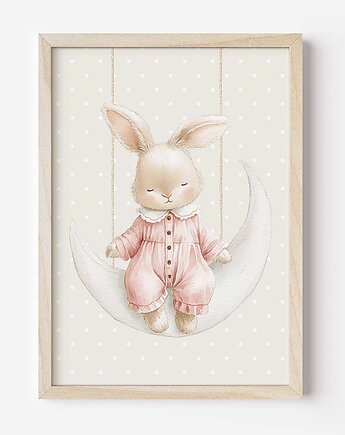 Plakat Na Ścianę Dla Dziewczynki Różowe króliczki nr. 15, Dekoracjan