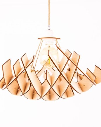 Lampa drewniana sufitowa do SALONU w stylu skandynawskim, smxdsgn