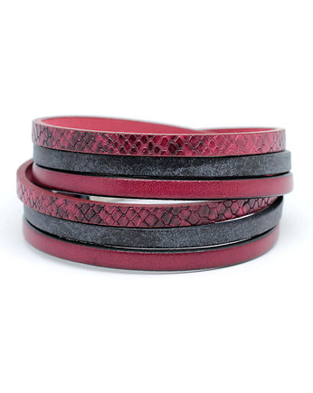 Bransoletka unisex Fun bordowo-czarna, Kociokwik Jewelry