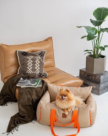 Legowisko przenośnie torba dla zwierząt Beige/orange, Mydeer