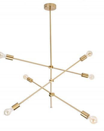 Lampa wisząca złota metalowa 100x86x10cm, Home Design