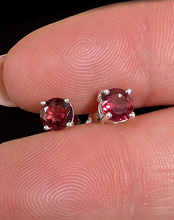 Kolczyki srebrne Barocco- subtelne rodolity, Pracownia Neores