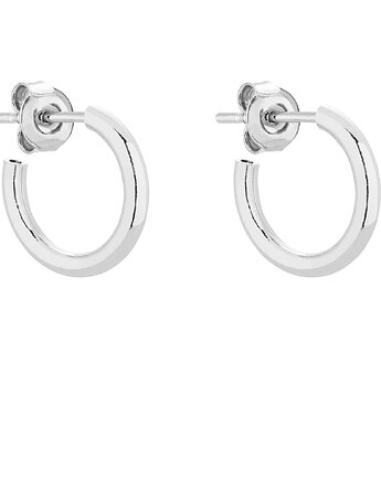 Srebrne półokrągłe kolczyki M, SOTHO