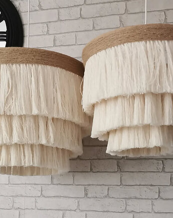 Zestaw lampa wisząca z juta 50 cm plus lampka potrójna, Boholine