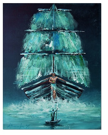 Powitanie XIV surrealizm realizm magiczny oryginalny obraz ręcznie malowany, Galeriai