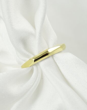 Złoty drobny minimalistyczny sygnet damski Mica- Pinky ring- HerRing, Her Ring Biżuteria