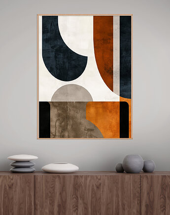 Geometria natury - Plakat, druk - Minimalizm, Boho, Loft #115, Black Sapphire Art