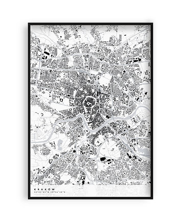 Mapa Krakowa, plakaty mapy, PLAKATY GEOMETRYCZNE