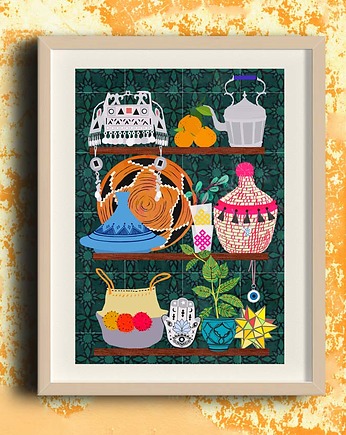 Marokańska kuchnia - plakat art giclee, minimalmill