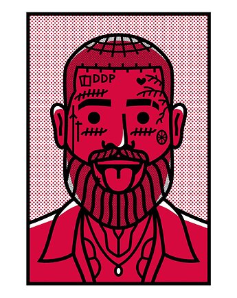 Plakat Post Malone, Bartosz Żuber Zubis World