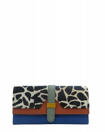 Portfel damski skórzany ze skrawków kolorowy przegródki na karty OLIVKA, Olivka Warsaw