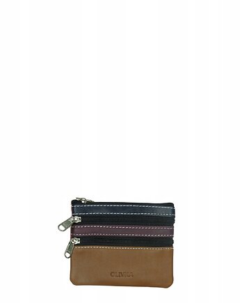 Saszetka skórzana na klucze z kółkiem monety bilonówka skórzana OLIVKA, Olivka Warsaw