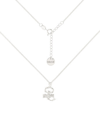 Srebrny choker pancerka ze znakiem zodiaku Skorpion, MANJE
