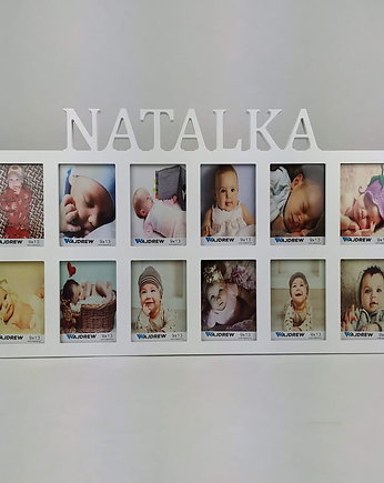 Multiramka ramka na zdjęcia imię proste 12 zdjęć 9x13, Wajdrew