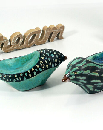 Ceramiczna ptak - stojak na kadzidełka, 10FingersArt