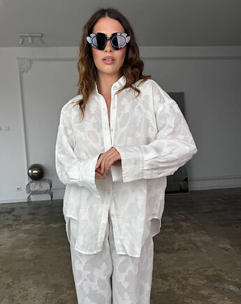 Koszula Sedated jackard ecru, Patchouli