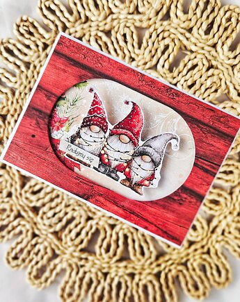 Kartka bożonarodzeniowa z gnomami na dystansie 1, papierololo