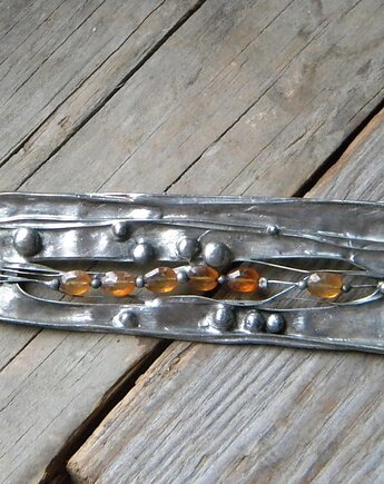 Granat hessonit - broszka, Beata Trotter