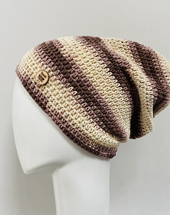 Czapka przejściowa cienka beanie smerf bawełna, splotomaniaa