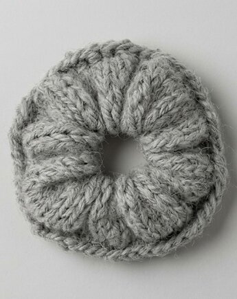 Wełniana melanżowa scrunchie, fumi knits