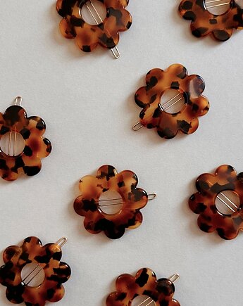 Spinka FLOWER w kolorze Light Tortoise, NINIco Jewelry