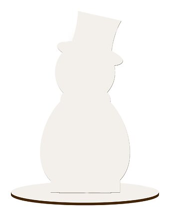 Figura Świąteczna na Podstawce Bałwanek dla Dzieci do Malowania Decoupage, smxdsgn