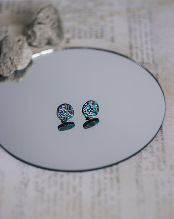 Małe kolczyki sztyfty z mozaiką, Pracownia Wieczorek
