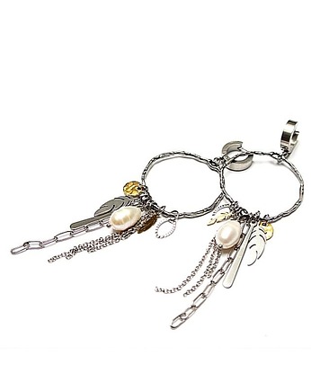 Kolczyki srebrne Alloys Collection - circle /boho/ , KiKa pracownia