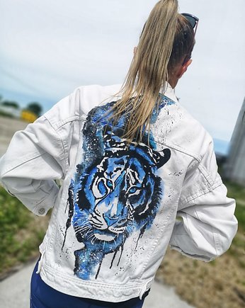 Katana kurtka jeansowa tygrys, Czarna Rzepa