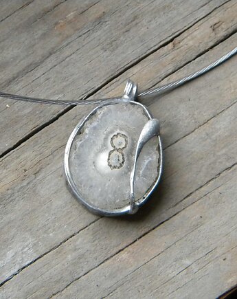 Kwarc solar - naszyjnik - pojedynczy akcent