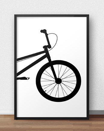 Plakat z przodem roweru BMX, scandiposter